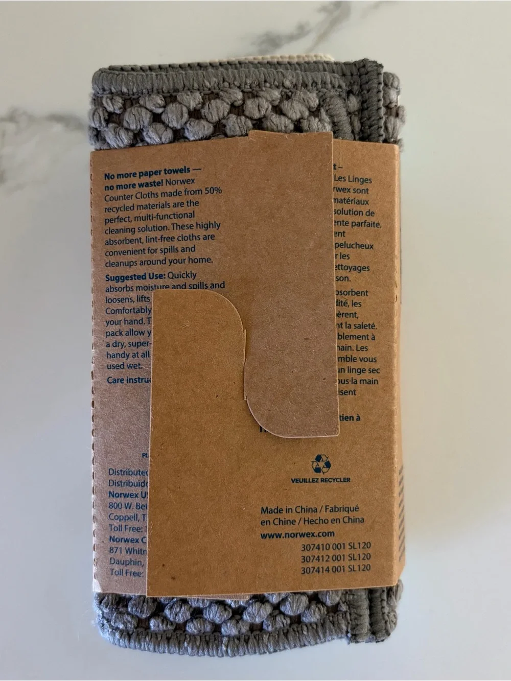 NEW Set of 3 NORWEX Counter Cloths NWT Kitchen Bathroom Earth Friendly NWT